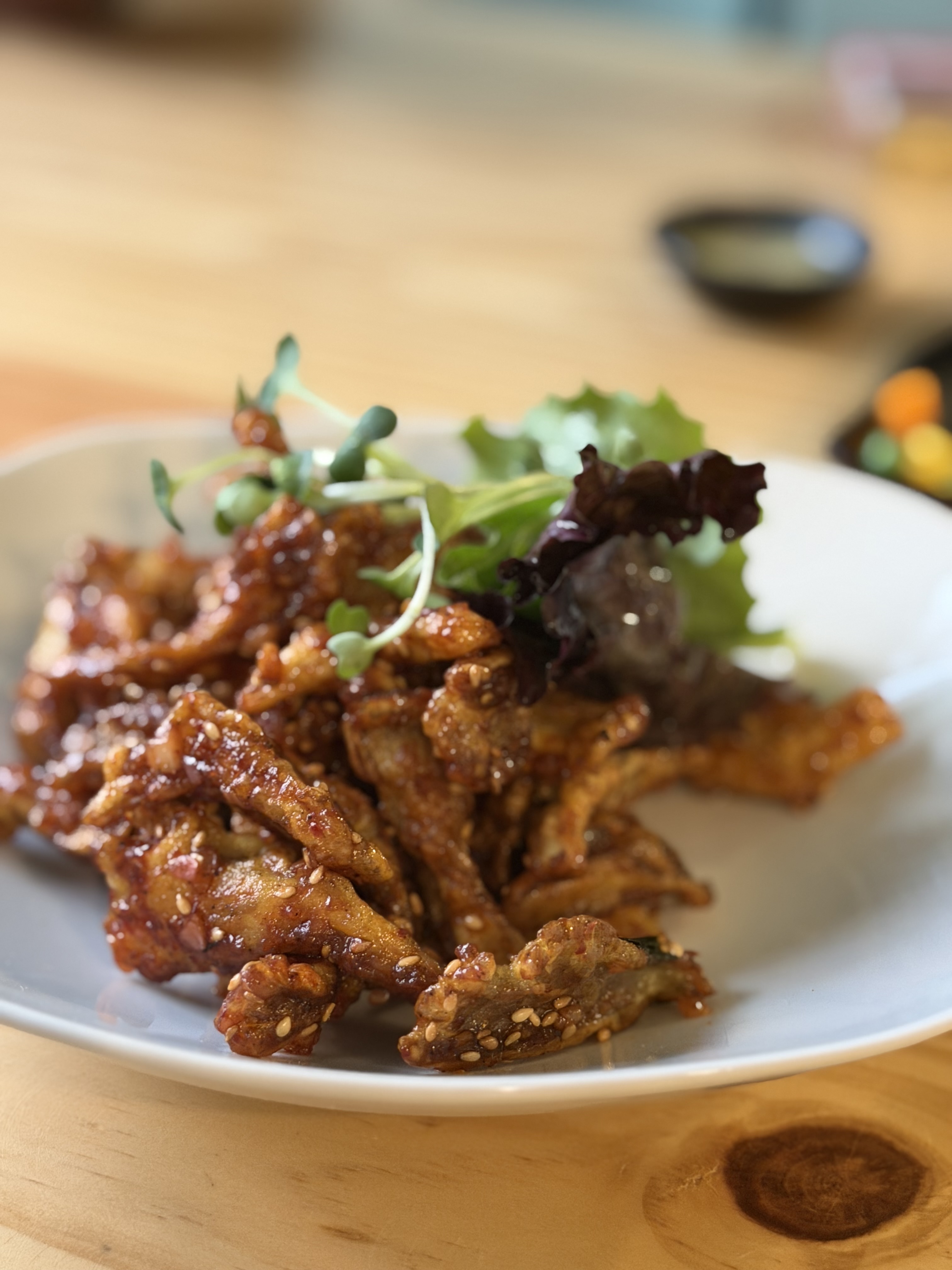 Styled hot wings photo with dramatic dark background